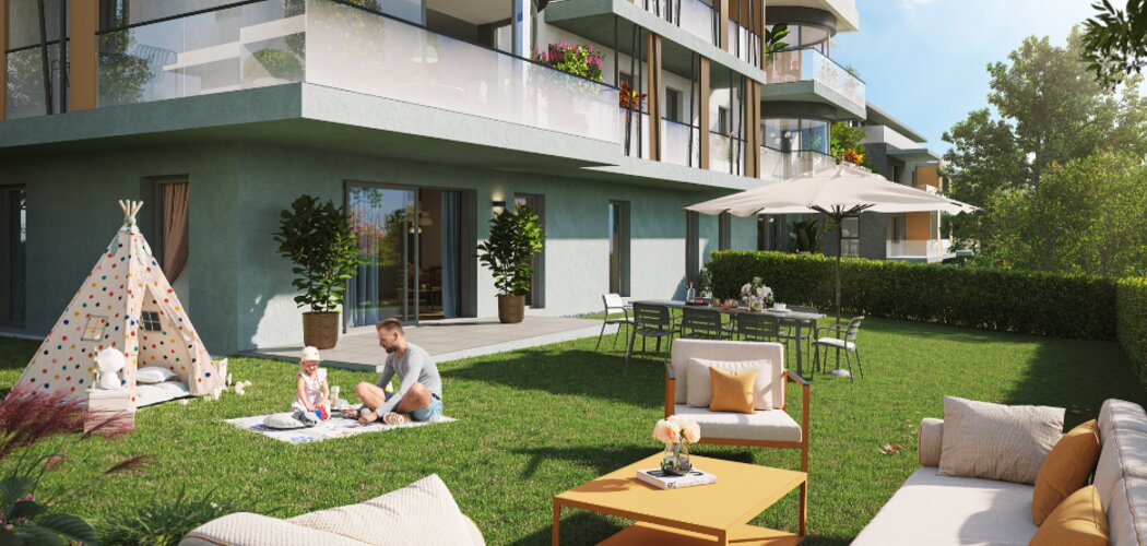 Programme immobilier neuf Prestige - Divonne-les-Bains : appartements neufs 2 à 5 pièces à 5 min du lac de Divonne et proche de Genève (01220) - Référence : 16942