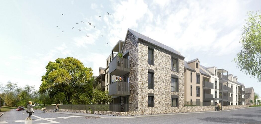 Programme immobilier neuf Résidence le Rouget - Dol-de-Bretagne : Appartements T2–T5 avec balcons, terrasses et parking sécurisé en hyper centre-ville (35120) - Référence : 13887