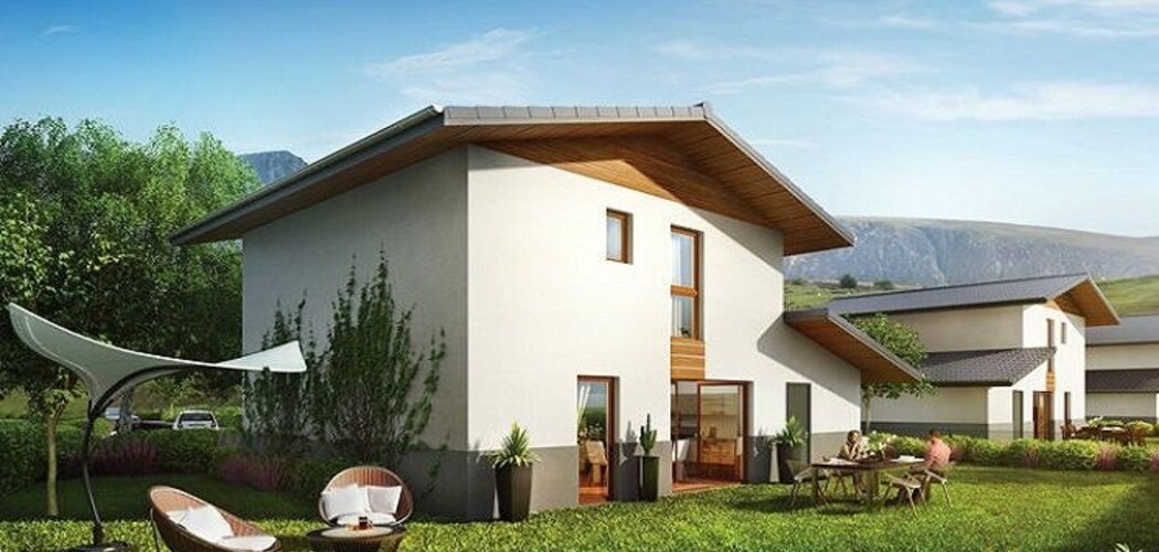 Programme immobilier neuf SNÖ - Domancy : 20 villas mitoyennes T4–T5 avec jardins privatifs et vue sur le Mont-Blanc au cœur du village (74700) - Référence : 1493