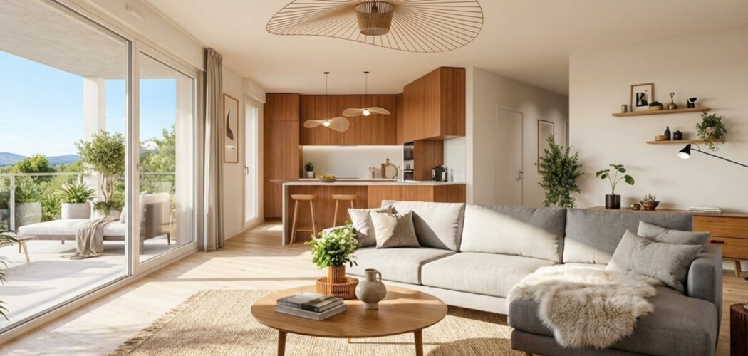 Programme immobilier neuf Tilia - Domène vue sur les montagnes de la Chartreuse et du Vercors (38420) - Référence : 15405