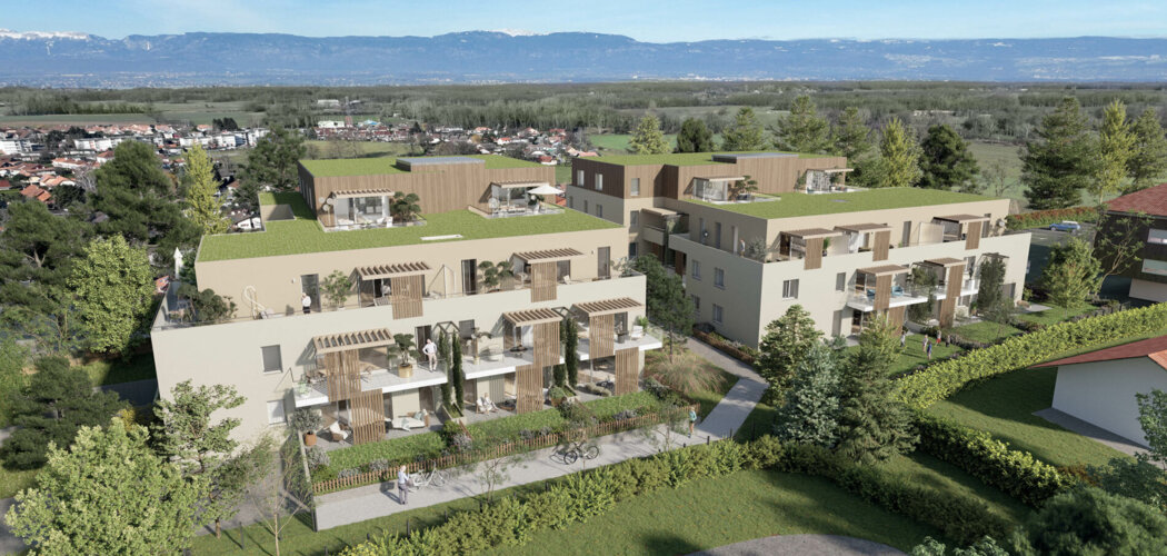 Programme immobilier neuf GRAND ANGLE - Douvaine : appartements neufs du 2 au 5 pièces à 10 min du centre-ville (74140) - Référence : 8280