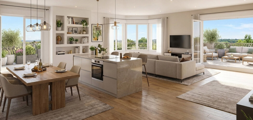 Programme immobilier neuf Les Terrasses du Dragon - Draguignan Léon Blum environnement calme et accès rapide littoral (83300) - Référence : 16424