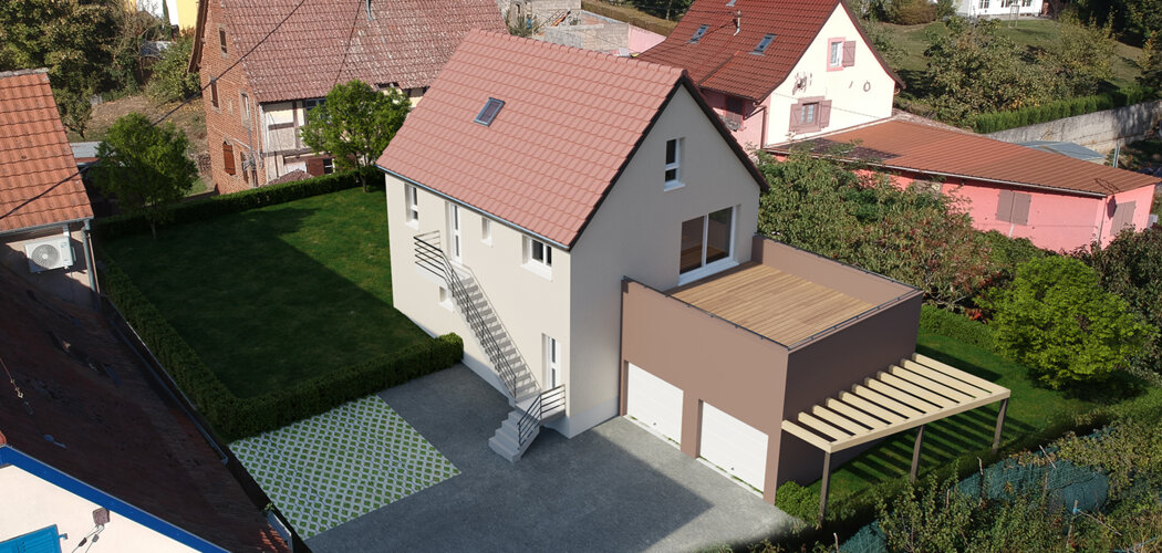 Programme immobilier neuf LES DUOS ALTEZZA - Durningen à deux pas de la mairie (67270) - Référence : 11707