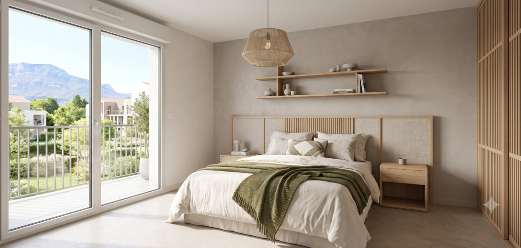 Programme immobilier neuf Flore & Sens - Echirolles : appartements neufs du 2 au 4 pièces à 10 min du parc de la Frange Verte (38130) - Référence : 15388