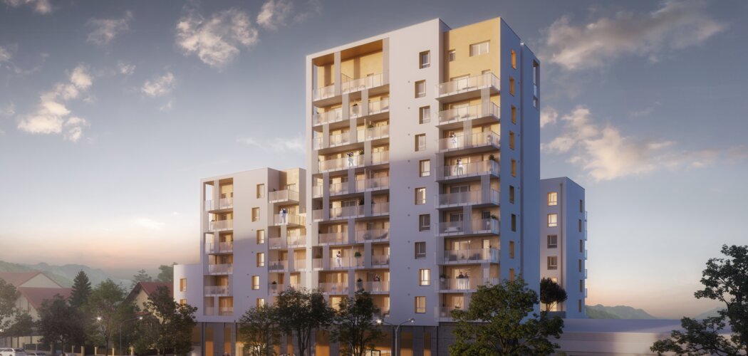 Programme immobilier neuf L'ELEGANCE - Echirolles : Appartements T2–T4 avec balcons, vues montagne et isolation RT2012 en pleine nature (38130) - Référence : 10951