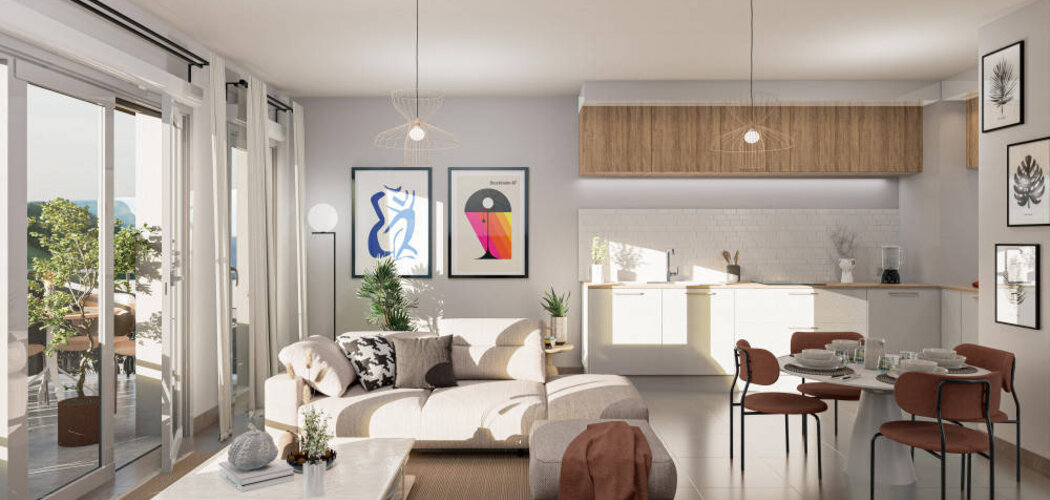 Programme immobilier neuf Domaine de la Frange Verte - Tranche 3 - BAT E&F - Échirolles quartier pavillonnaire calme à deux pas du centre (38130) - Référence : 13831