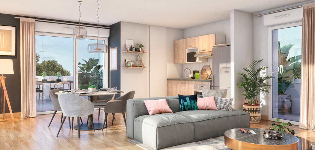 Programme immobilier neuf LES SOUHAITS -  Elbeuf : appartements neufs du 2 au 4 pièces en bords de Seine (76500) - Référence : 15287