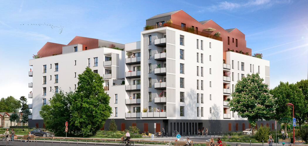 Programme immobilier neuf LES SOUHAITS -  Elbeuf : appartements neufs du 2 au 4 pièces en bords de Seine (76500) - Référence : 15287