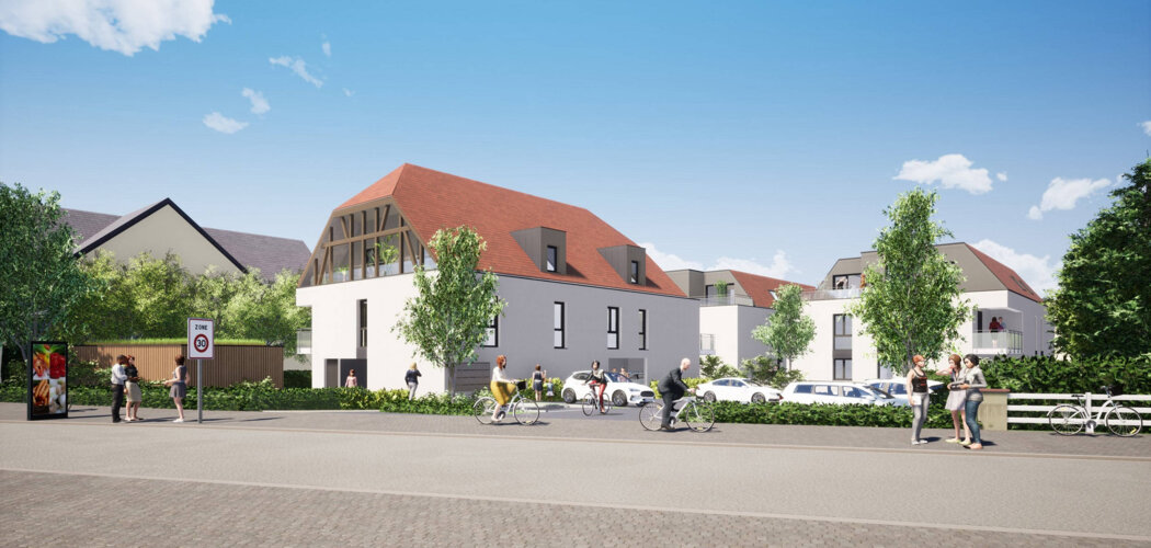 Programme immobilier neuf L'EDEN - Entzheim : appartements neufs du 2 au 5 pièces en plein cœur du village (67960) - Référence : 7794