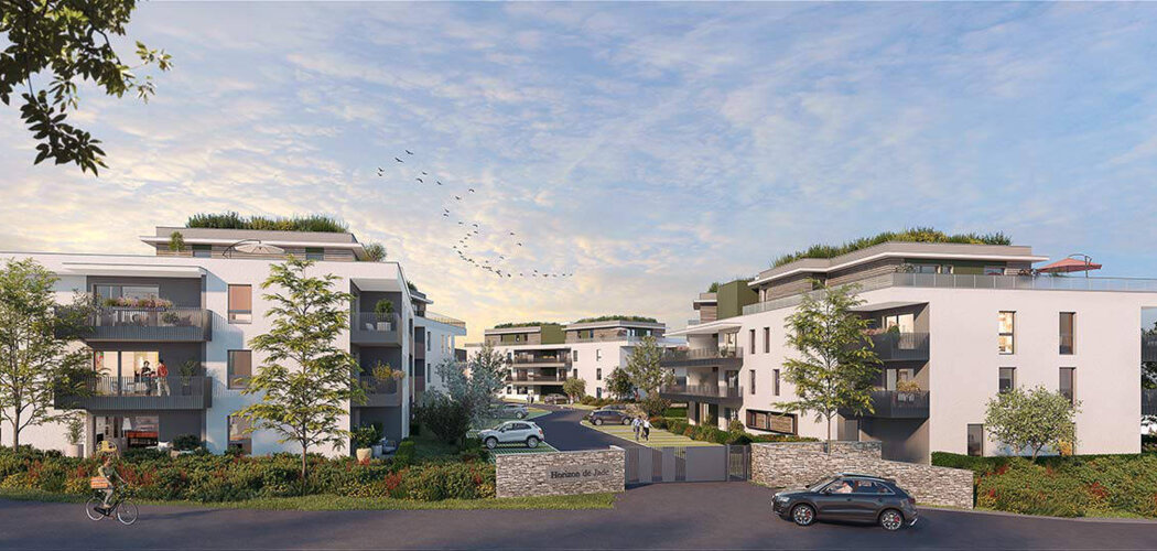 Programme immobilier neuf HORIZON DE JADE - Epagny Metz-Tessy : Appartements T2–T4 avec jardins privatifs, espaces paysagers et proximité cœur de ville (74330) - Référence : 6974