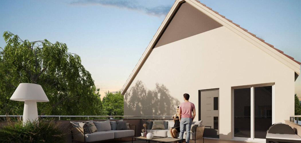 Programme immobilier neuf LES DUOS DU VIGNOBLE - Ergersheim : Appartements DUOS T2–T4 avec jardins privatifs, garages et luminosité entre vignoble et colombages (67120) - Référence : 6651