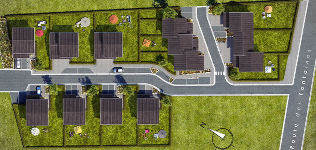 Programme immobilier neuf LES VILLAS DE L'ADRET - Etercy : 13 maisons T4–T5 de 87 à 103 m² avec jardins privatifs près d’Annecy (74150) - Référence : 1003