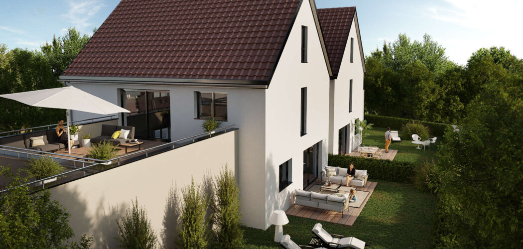 Programme immobilier neuf Les duos Ettendorf - Ettendorf : appartements neufs du 3 au 4 pièces à quelques pas du cœur de bourg (67350) - Référence : 8449