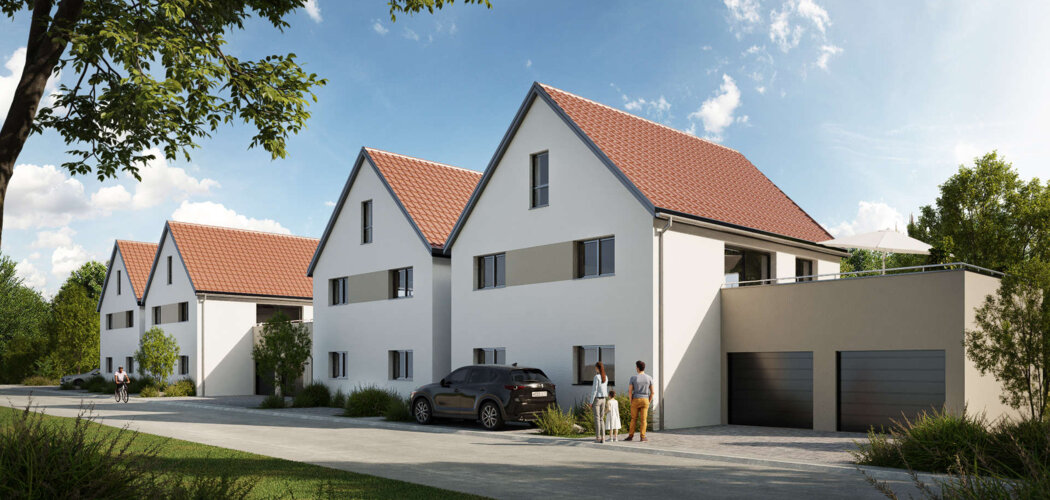 Programme immobilier neuf Les duos Ettendorf - Ettendorf : appartements neufs du 3 au 4 pièces à quelques pas du cœur de bourg (67350) - Référence : 8449