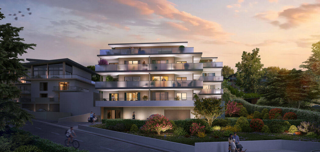 Programme immobilier neuf Green View - Evian-les-Bains : appartements neufs du 2 au 5 pièces à 5 min du centre-ville (74500) - Référence : 15551