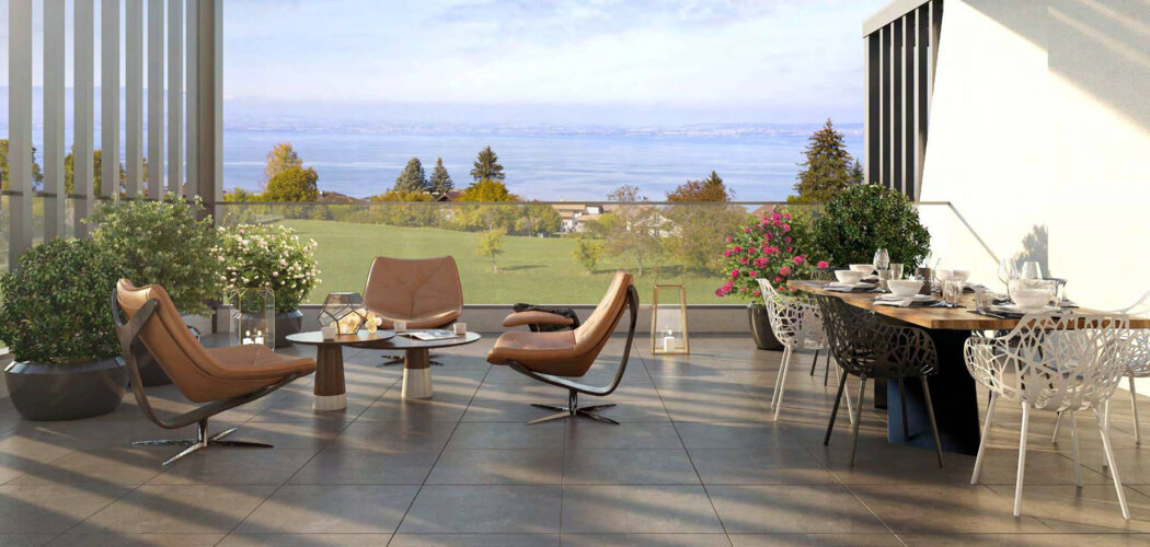 Programme immobilier neuf Hill Park seconde tranche - Évian-les-Bains panorama sur le lac Léman (74500) - Référence : 16164