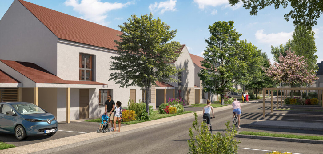 Programme immobilier neuf Le Domaine du Bois de la Garenne - Évry : appartements et maisons neuves à deux pas du bois de la Garenne, RE2020 et luminosité (91000) - Référence : 15673
