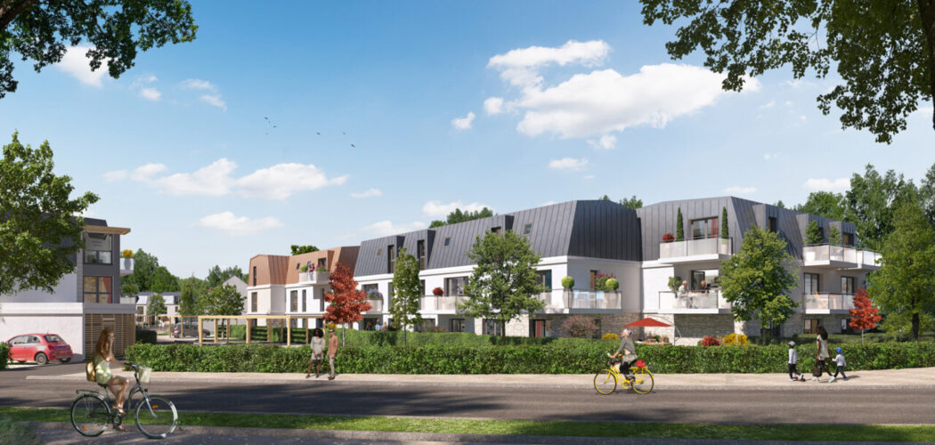 Programme immobilier neuf Le Domaine du Bois de la Garenne - Évry : appartements et maisons neuves à deux pas du bois de la Garenne, RE2020 et luminosité (91000) - Référence : 15673