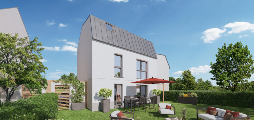 Programme immobilier neuf Le Domaine du Bois de la Garenne - Évry : appartements et maisons neuves à deux pas du bois de la Garenne, RE2020 et luminosité (91000) - Référence : 15673