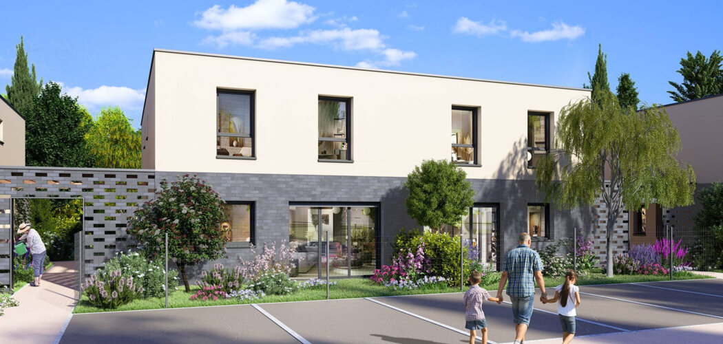 Programme immobilier neuf Résidence Pollux - Fampoux : Maisons T3–T5 avec jardins, garages et parking aérien à 15 min de la gare d'Arras (62118) - Référence : 12437