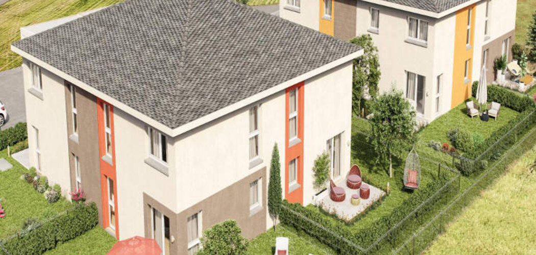 Programme immobilier neuf LES CARRÉS CLINT - Fessenheim : Appartements T4 avec jardins, terrasses et garages proche de la frontière suisse (68740) - Référence : 4506