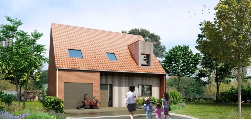 Programme immobilier neuf Le Domaine de Flore - Fleurbaix : 17 appartements et 4 maisons neuves T2–T5 à 20 min de Lille (62840) - Référence : 12043
