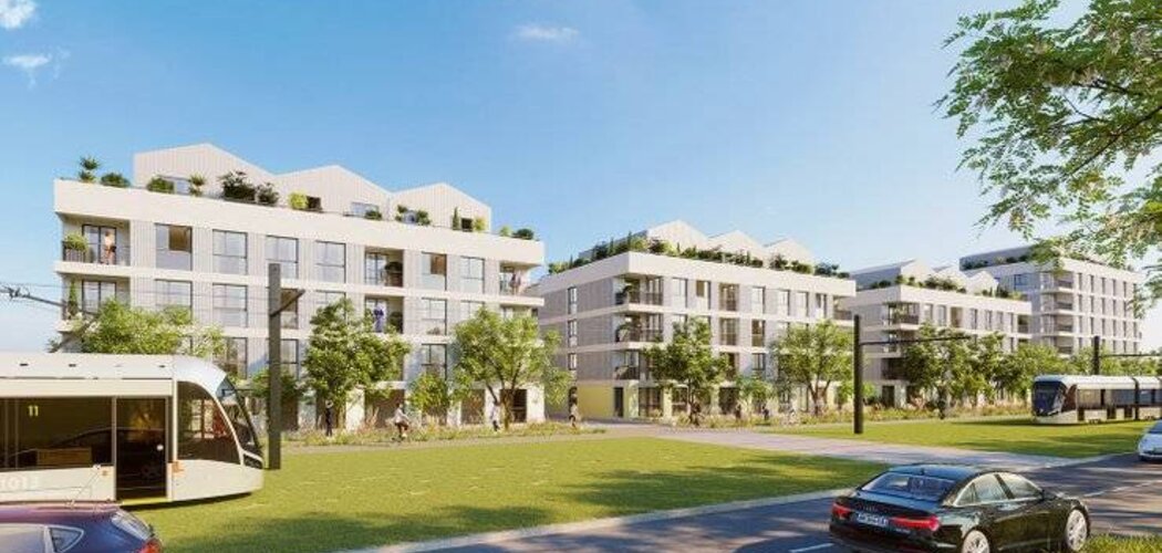 Programme immobilier neuf Les Terrasses de l'Etang - Fleury-sur-Orne : Appartements T1–T4 et maisons T4 avec balcons, jardins et espaces verts dans l’Éco-Quartier au pied du Tram (14123) - Référence : 14213