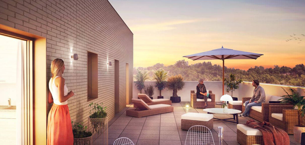 Programme immobilier neuf PASEO - Floirac : Appartements studio–T5 avec terrasses, RT2012 et Prêt à Taux Zéro à proximité du Parc des Étangs (33270) - Référence : 14309