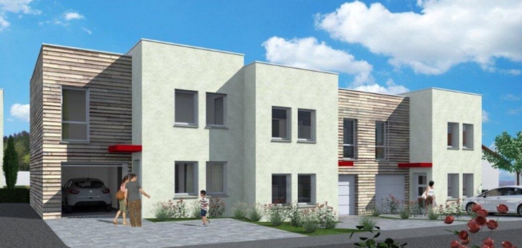 Programme immobilier neuf Le Hameau - Folschviller : 26 maisons T4–T5 de 90 m² avec jardins et garages près des commerces (57730) - Référence : 19