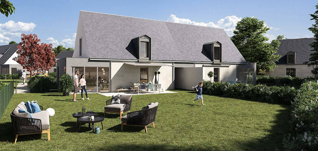 Programme immobilier neuf Les Logis de la Perrée - Fondettes : Appartements T3–T4 et maisons avec jardins privatifs, piscine et proximité Arboretum de la Perrée (37230) - Référence : 14694