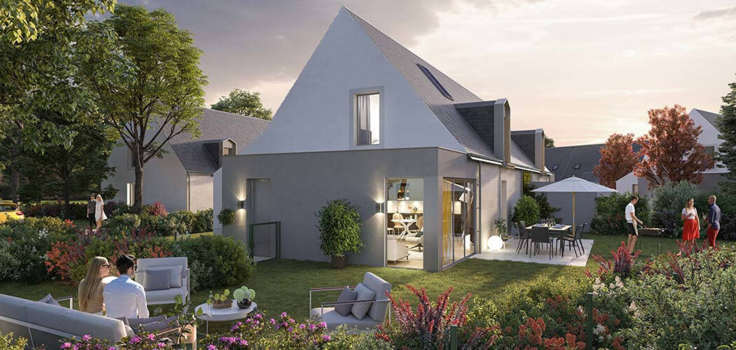 Programme immobilier neuf Les Logis de la Perrée - Fondettes : Appartements T3–T4 et maisons avec jardins privatifs, piscine et proximité Arboretum de la Perrée (37230) - Référence : 14694