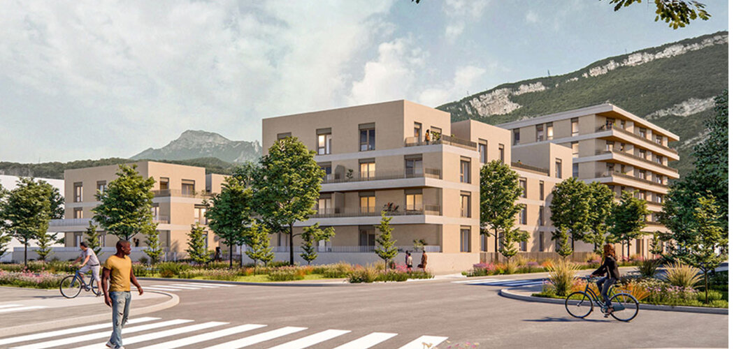 Programme immobilier neuf Sourcea - Fontaine écoquartier Porte du Vercors proche tram A (38600) - Référence : 15383