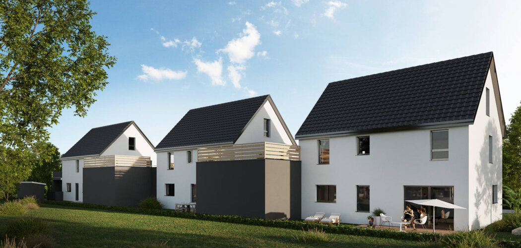Programme immobilier neuf Les Duos de la Source - Friesenheim : Appartements T3–T5 avec terrasses, jardins privatifs et proximité cadre champêtre (67860) - Référence : 6967