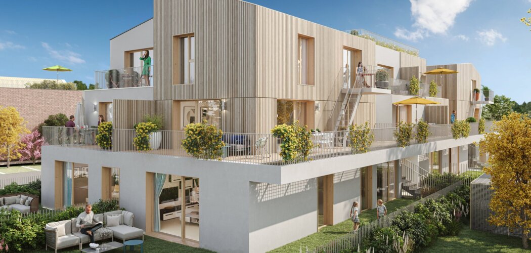 Programme immobilier neuf Canopée - Gargenville : Appartements T2–T5 et maisons avec terrasses, parking privatif et proximité gare Ligne J (78440) - Référence : 14643
