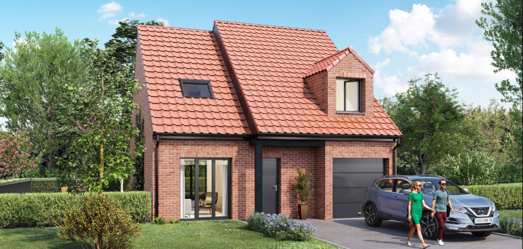Programme immobilier neuf Le Clos des Saules - Genech : Maisons T4–T6 avec jardins, garages et volumes optimisés au cœur du Pévèle (59242) - Référence : 11103