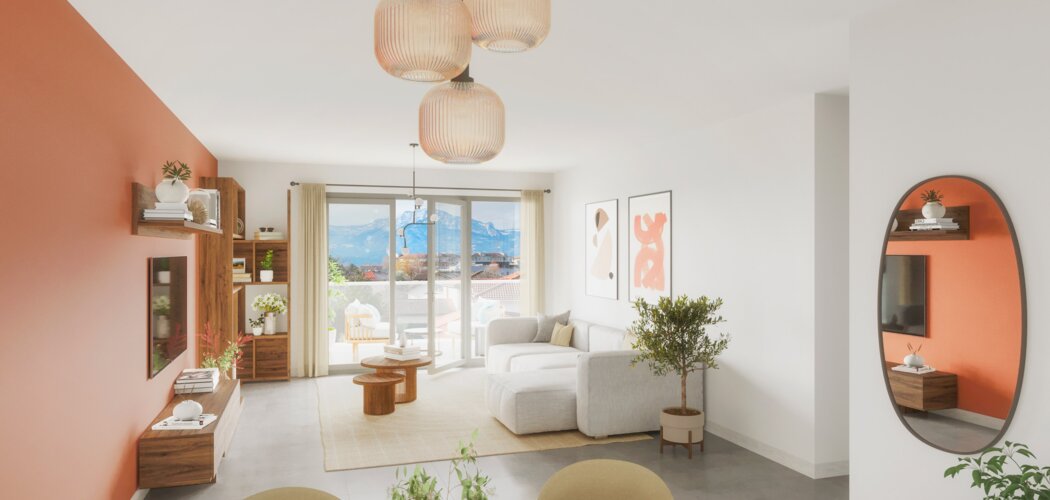 Programme immobilier neuf CONTEMPORA - Gières : appartements neufs T2–T4 à 5 min du tramway B Gières - Gare Universités (38610) - Référence : 15435
