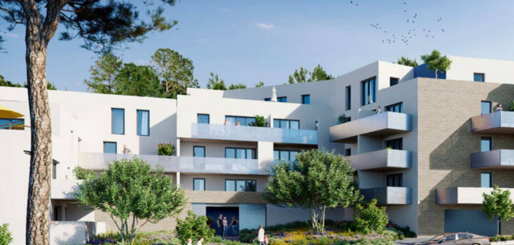 Programme immobilier neuf Bleu d'Eole - Gigean : Appartements T2–T4 avec terrasses, jardins et sécurité proche du centre village (34770) - Référence : 5538