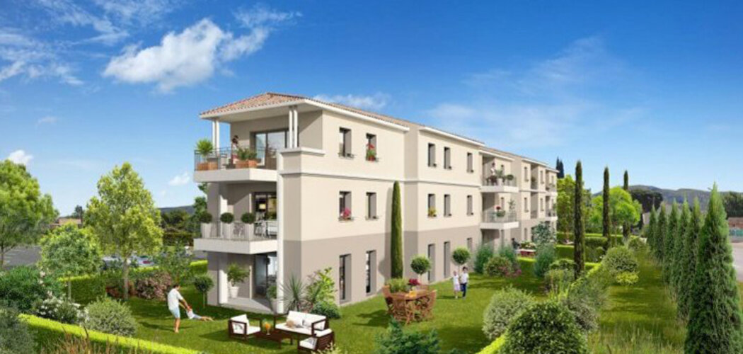 Programme immobilier neuf LE CLOS AZUR - Gignac-la-Nerthe : 15 appartements T2–T4 avec terrasses, jardins et vue dégagée proche des commodités (13180) - Référence : 1047