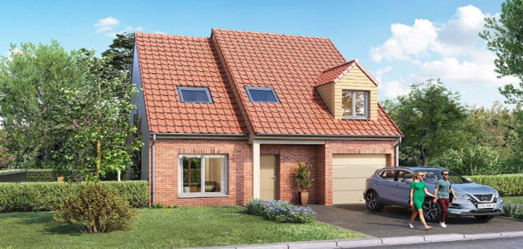 Programme immobilier neuf LE CLOS DU VAL DE LA SENSÉE - Gœulzin : Maisons T4–T5 avec jardins, garages et architecture typique dans un secteur calme (59169) - Référence : 11994