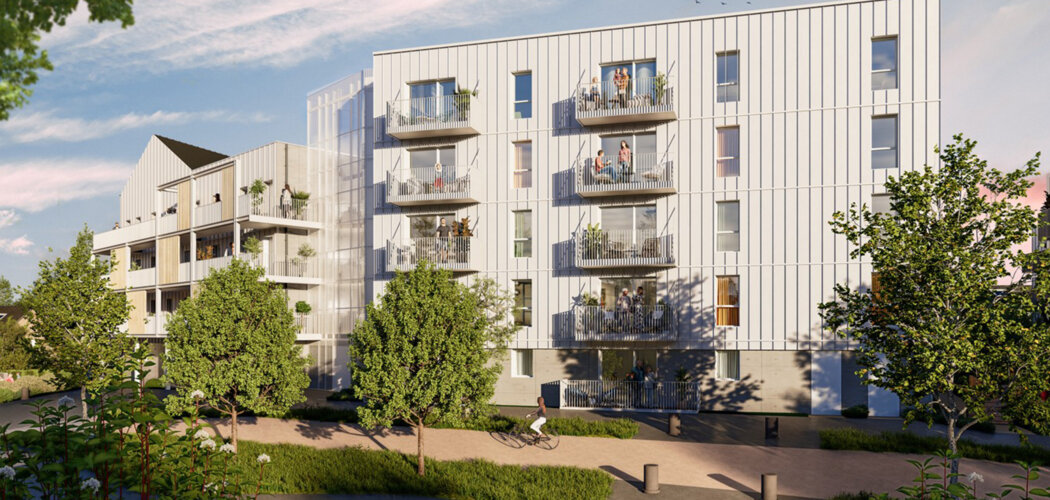 Programme immobilier neuf LA PASSERELLE – BÄTIMENTS 3 ET 4 du lot A lotissement Ilot Mairie - Gouesnou cœur de ville aux portes de Brest (29850) - Référence : 17770