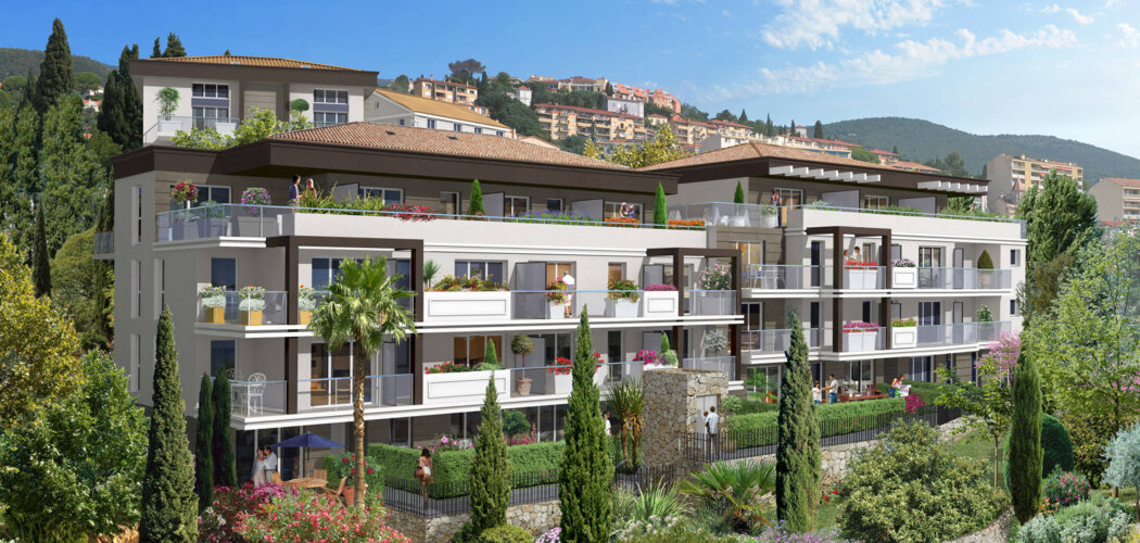 Programme immobilier neuf VILLA MARCY - Grasse proche du centre et du bus Petit Paris Bas (06130) - Référence : 11475
