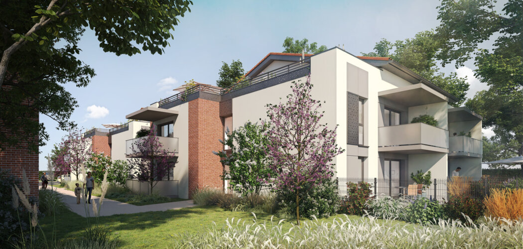 Programme immobilier neuf SAISONS - Gratentour : 34 appartements neufs dans un secteur résidentiel calme (31150) - Référence : 7407