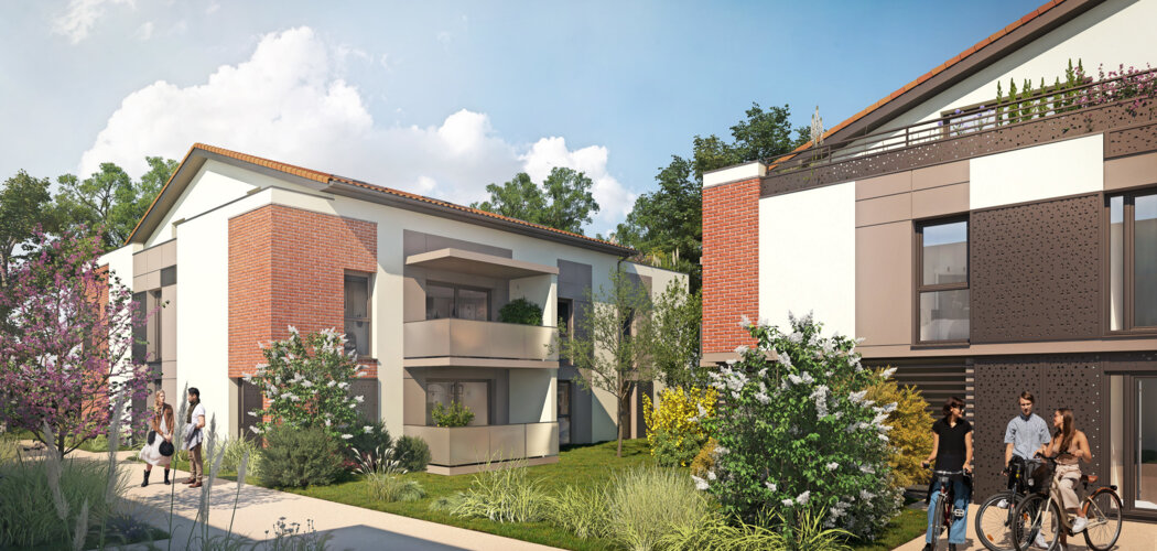 Programme immobilier neuf SAISONS - Gratentour : 34 appartements neufs dans un secteur résidentiel calme (31150) - Référence : 7407