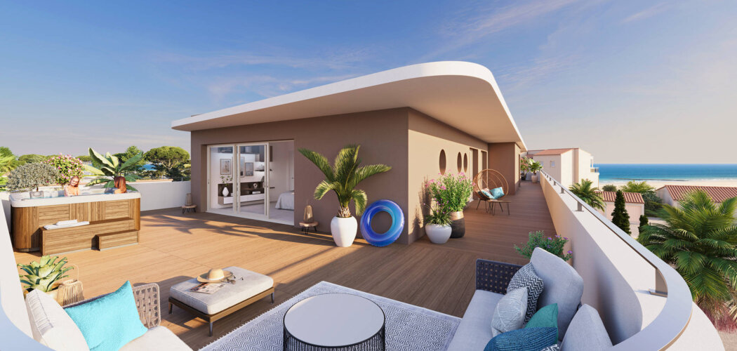 Programme immobilier neuf la résidence des roches - Grau d'Agde : appartements neufs du 2 au 4 pièces à 1 min de la mer (34300) - Référence : 7900