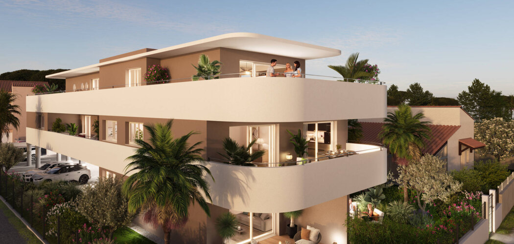 Programme immobilier neuf la résidence des roches - Grau d'Agde : appartements neufs du 2 au 4 pièces à 1 min de la mer (34300) - Référence : 7900