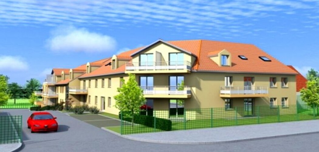 Programme immobilier neuf  - Gravelotte : 8 appartements T2–T4 avec terrasses ou jardins privatifs en centre-ville (57130) - Référence : 91