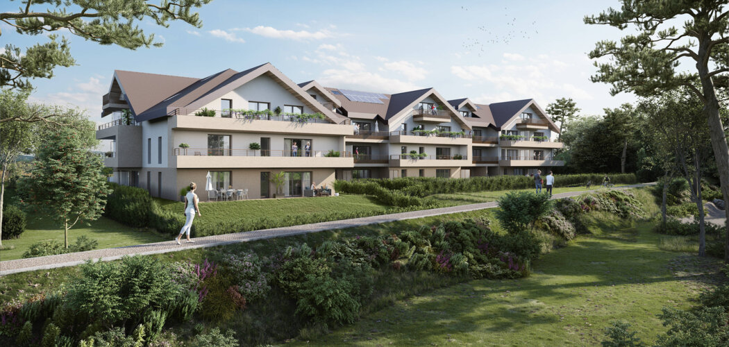 Programme immobilier neuf Les Jardins de Sierre - Grésy-sur-Aix : Appartements T2–T4 avec terrasses, jardins et garage sécurisé proche de la gare (73100) - Référence : 6413