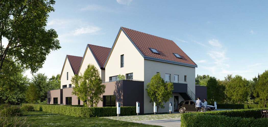 Programme immobilier neuf Les Duos des CALLAS - Gries proche du TER vers Haguenau (67240) - Référence : 11025