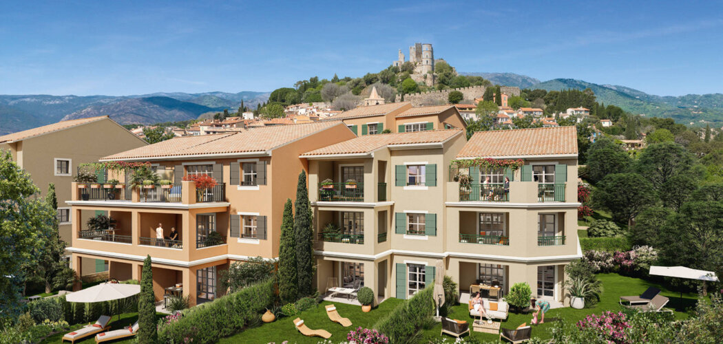 Programme immobilier neuf FEERIES PROVENCALES - Grimaud : Appartements T2–T4 avec terrasses, piscine commune et proximité plage (83310) - Référence : 14658