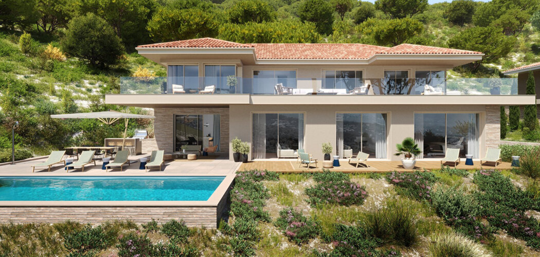 Programme immobilier neuf LES VILLAS DE BEAUVALLON - Grimaud Beauvallon villas de prestige avec vue mer (83310) - Référence : 13603